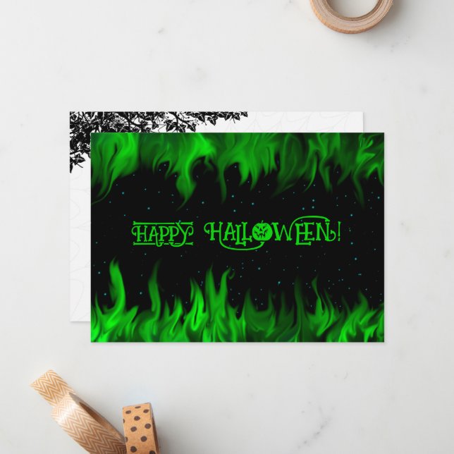 CARTÃO DE NOTAS FELIZ HALLOWEEN! (Frente/Verso In Situ)