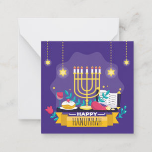 Cartão De Notas Feliz Hanukkah