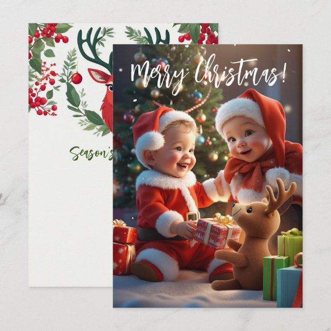 Cartão De Notas Feliz Natal (Frente/Verso)