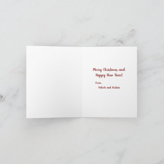 Cartão De Notas Feliz Natal de Patrick e Destino