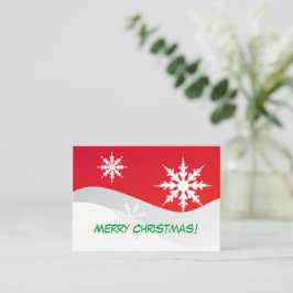 Cartão De Notas Feliz Natal! Flocos de neve decorativos.
