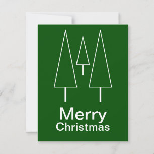 Cartão De Notas Feliz Natal Tipografia Abstrato Verde Férias