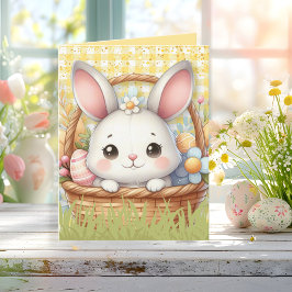 Cartão De Notas Felz pascoa vibrante em uma placa de fundo amarela