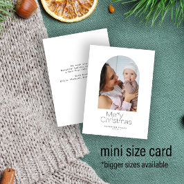 Cartão De Notas Feriado de Natal com foto da família MINI SIZE