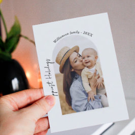 Cartão De Notas Feriados Mais Felizes De Inverno Da Mini Família