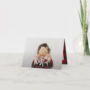 Cartão De Notas Férias da família tartan com um roteiro fotográfic