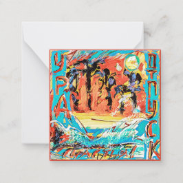 Cartão De Notas Férias Felizes / Férias em Russo