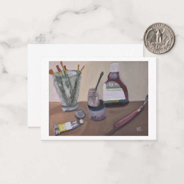 Cartão De Notas Ferramentas de Artista (Frente/Verso In Situ)