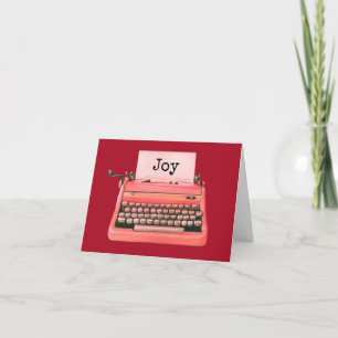 Cartão De Notas Festa de Máquina Retro Vermelha Personalizada Fora