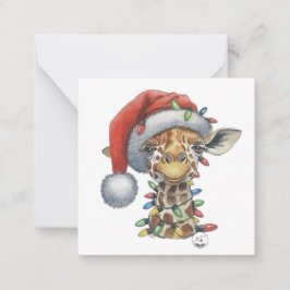 Cartão De Notas Festivo Giraffe Flat