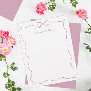Cartão De Notas Fita Enrugada Coquete Rosa Personalizada
