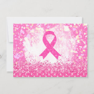 Cartão De Notas Fita Rosa de Consciência do Cancer da Mama