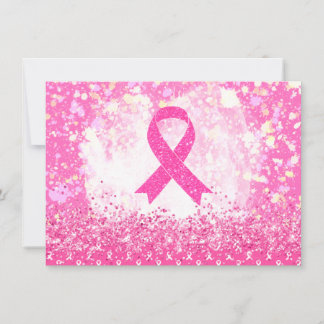 Cartão De Notas Fita Rosa de Consciência do Cancer da Mama