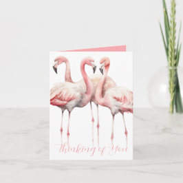 Cartão De Notas Flamingos cor-de-rosa tropical personalizados