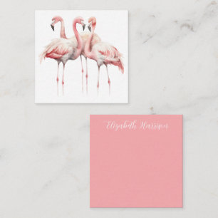 Cartão De Notas Flamingos cor-de-rosa tropical personalizados