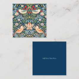 CARTÃO DE NOTAS FLAT NOTECARD : WILLIAM MORRIS STRAWBERRY THIEVES