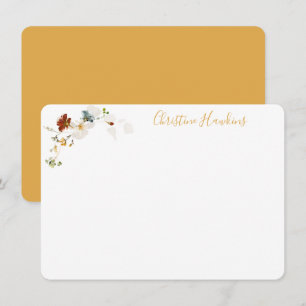 Cartão De Notas Flor Bonito Floral Personalizado N