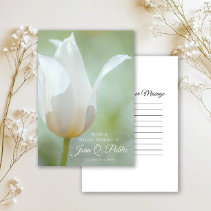 Cartão De Notas Flor branco Primavera Compartilhe um funil de memó