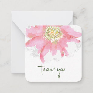 Cartão De Notas Flor De Aquarela Pintada À Mão Personalizado Obr