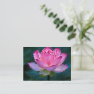 Cartão De Notas Flor de Lotus Rosa