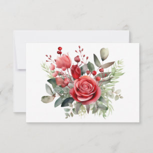 Cartão De Notas Flor Floral Simples de Aquarela Elegante