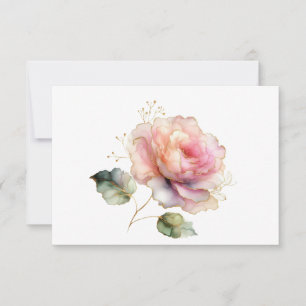 Cartão De Notas Flor Floral Simples de Aquarela Elegante