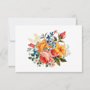 Cartão De Notas Flor Floral Simples Moderno de Aquarela