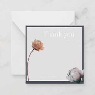 Cartão De Notas Flor mínimo e simples