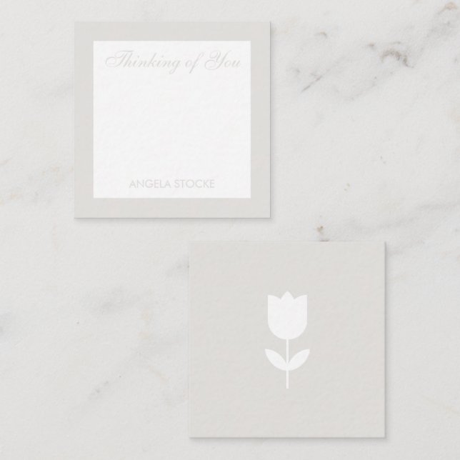 Cartão De Notas Flor Personalizada Retro (Frente/Verso)