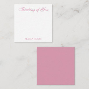 Cartão De Notas Flor Personalizada Rosa Branco