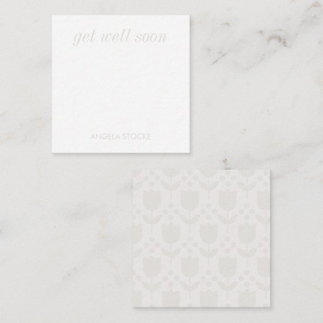 Cartão De Notas Flor Retro Personalizada (Frente/Verso)