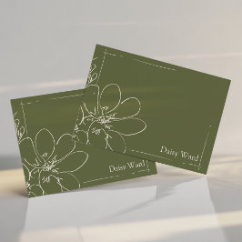 Cartão De Notas Flor Silvestre Rústica Desenhada à Mão Personaliza