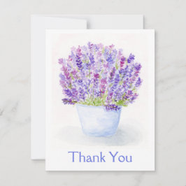 Cartão De Notas Floral de Lavanda de aquarela com pintura manual