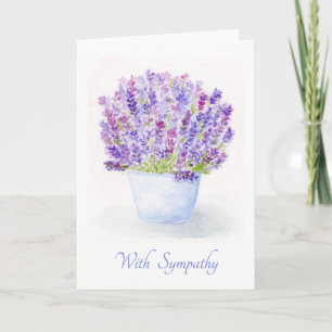Cartão De Notas Floral de Lavanda em Aquarela Pintada à Mão SYMPAT