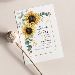 Cartão De Notas Floral Girassol Eucalyptus Greenerescente Salvar a