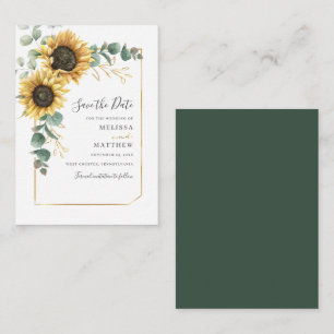 Cartão De Notas Floral Girassol Eucalyptus Greenerescente Salvar a