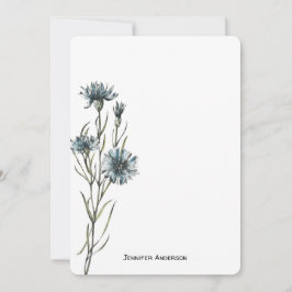Cartão De Notas Floral Moderna Botânica Personalizada