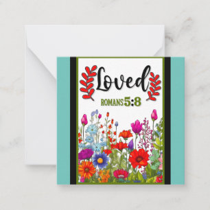 Cartão De Notas Floral Retro Inspirador