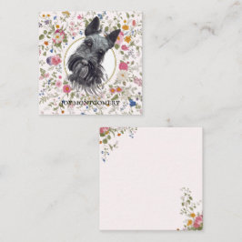 Cartão De Notas Floral Scottish Terrier Dog Mãe Notecard