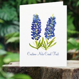 Cartão De Notas Flores Bluebonnet Texas Arte Elegante 