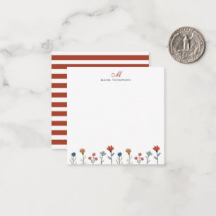 Cartão De Notas Flores Coloridas Simples - Estirpes Monográficas d