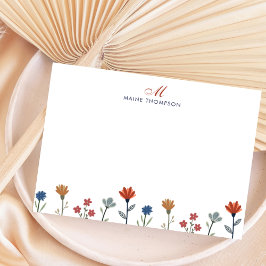 Cartão De Notas Flores Coloridas Simples - Estirpes Monográficas d