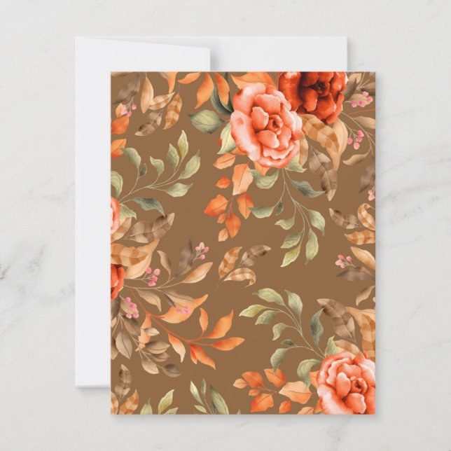 Cartão De Notas Flores de Aquarela 2 (Frente)