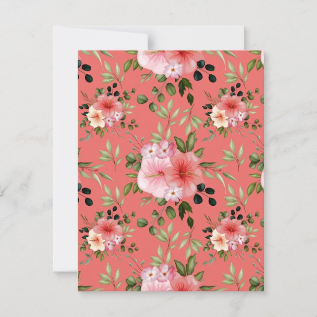 Cartão De Notas Flores de Aquarela 26 (Frente)