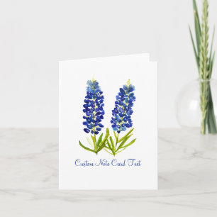 Cartão De Notas Flores de Bluebonnet na Arte Elegante do Texas
