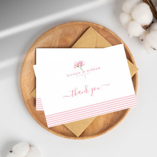 Cartão De Notas Flores De Ervilha Elegantes - Obrigado Personaliza