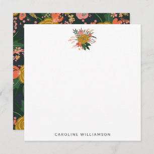 Cartão De Notas Flores de Marinho Amarelo Minimalista Chic Persona