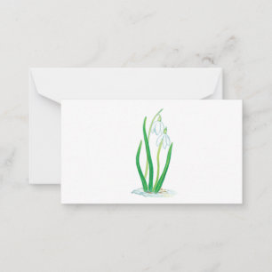 Cartão De Notas Flores de Neve (Galanthus nivalis)