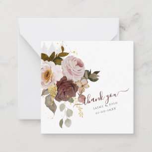 Cartão De Notas Flores de outono Rustic Boho do PixDezines