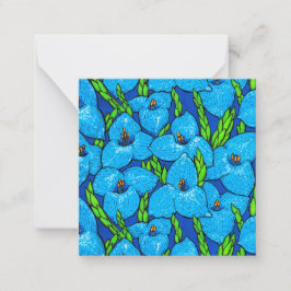 Cartão De Notas Flores de Puya Azul Flores Tropicais Botânicas